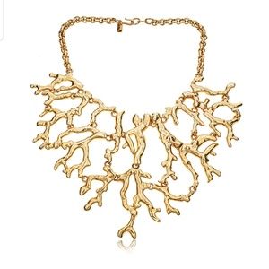 KJL Kenneth Jay Lane Yellow Gold Bib Necklace